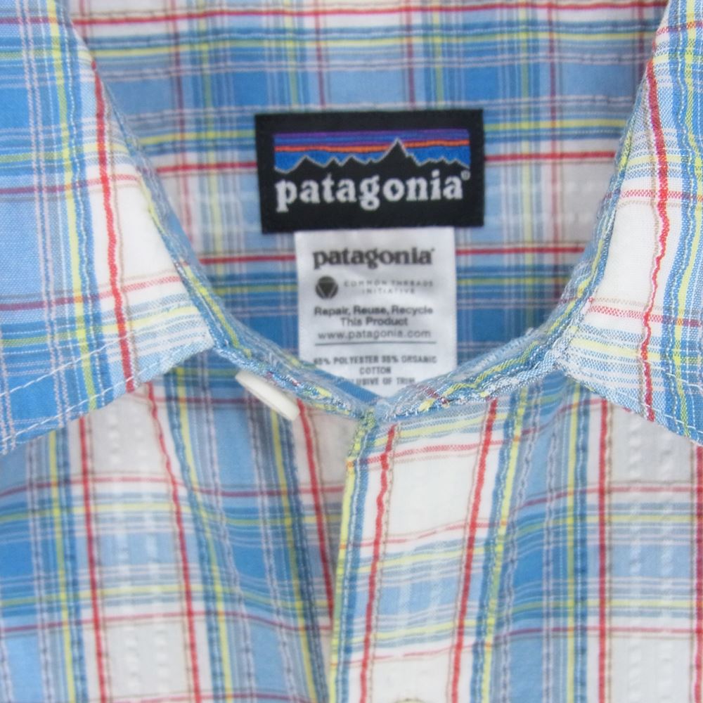 patagonia パタゴニア 11SS 53001 SHORT SLEEVED PUCKERWARE SHIRTS ショートスリーブ パッカーウェア 半袖 チェック シャツ S【中古】