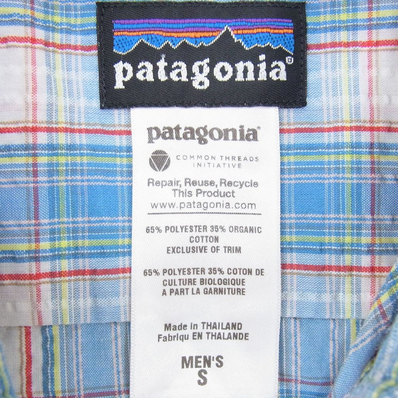 patagonia パタゴニア 11SS 53001 SHORT SLEEVED PUCKERWARE SHIRTS ショートスリーブ パッカーウェア 半袖 チェック シャツ S【中古】