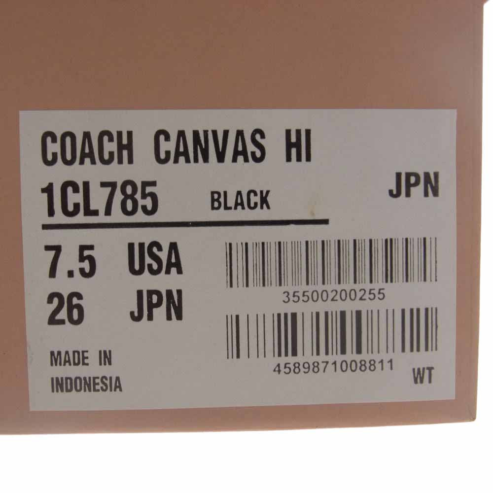 CONVERSE コンバース 1CL785 Addict アディクト COACH CANVAS HI コーチ キャンバス スニーカー ブラック系 26.0cm【新古品】【未使用】【中古】