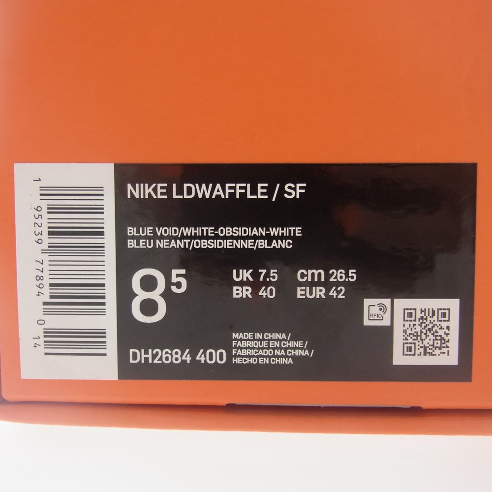 NIKE ナイキ DH2684-400 Fragment sacai LD Waffle Blackended Blue フラグメント サカイ LD ワッフル ブラックエンデッド ブルー スニーカー ブルー系 26.5cm【中古】