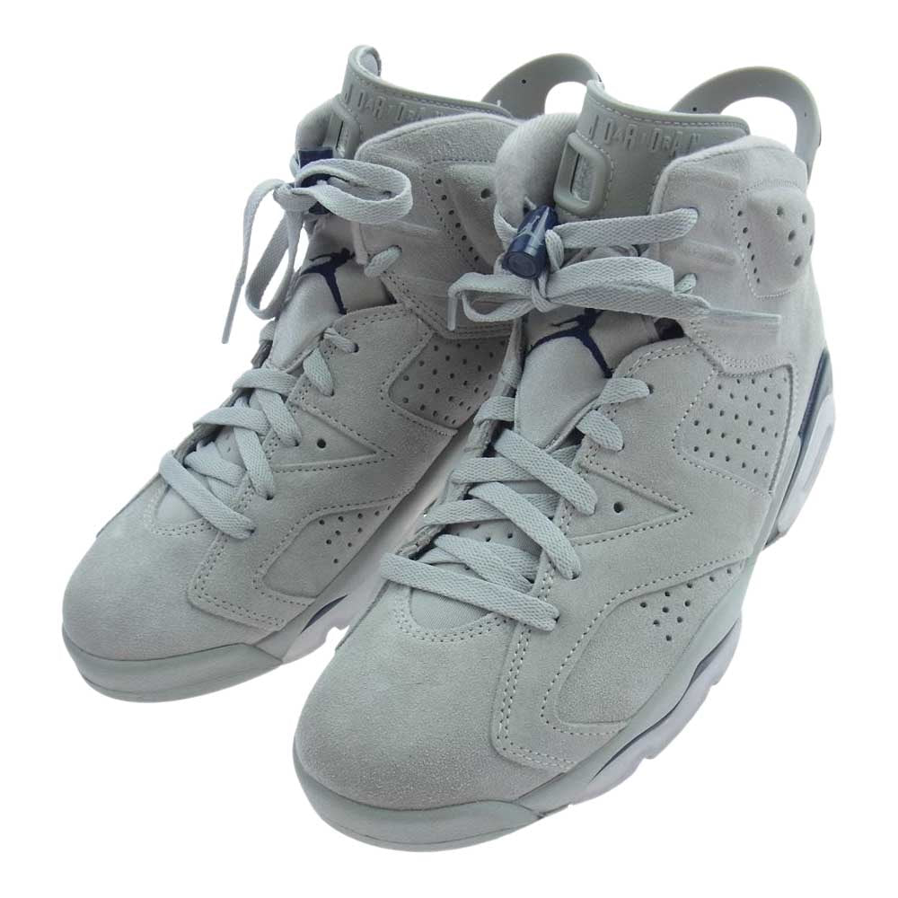 NIKE AIR JORDAN ナイキ ジョーダン CT8529-012 6 RETRO AJ6 Magnet and College Navy エアジョーダン6 レトロ スニーカー グレー系 26.5cm【中古】