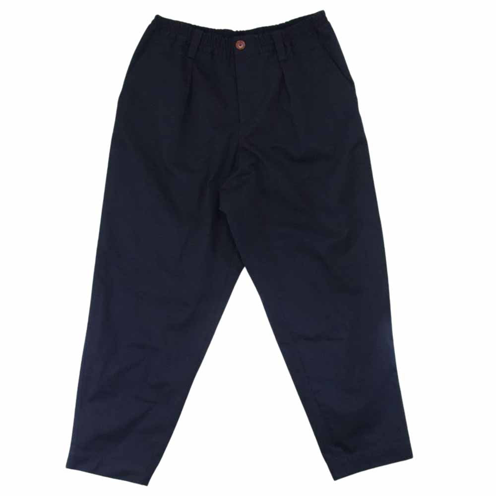 MARNI マルニ PUMU0017A0 S49734 シャーリング 1P テーパード スラックスパンツ ネイビー系 46【中古】