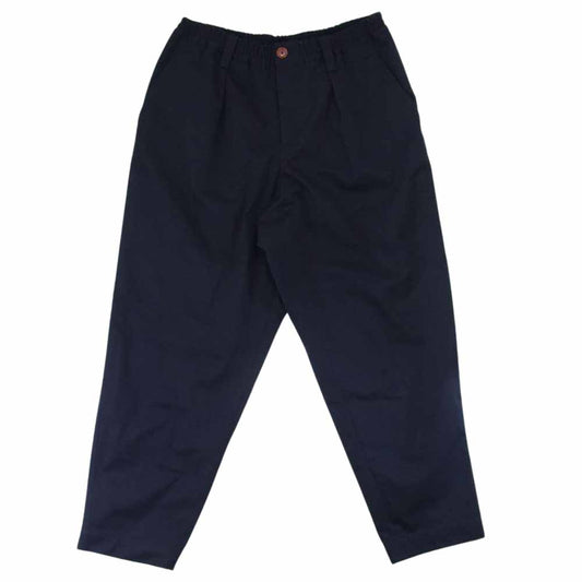 MARNI マルニ PUMU0017A0 S49734 シャーリング 1P テーパード スラックスパンツ ネイビー系 46【中古】