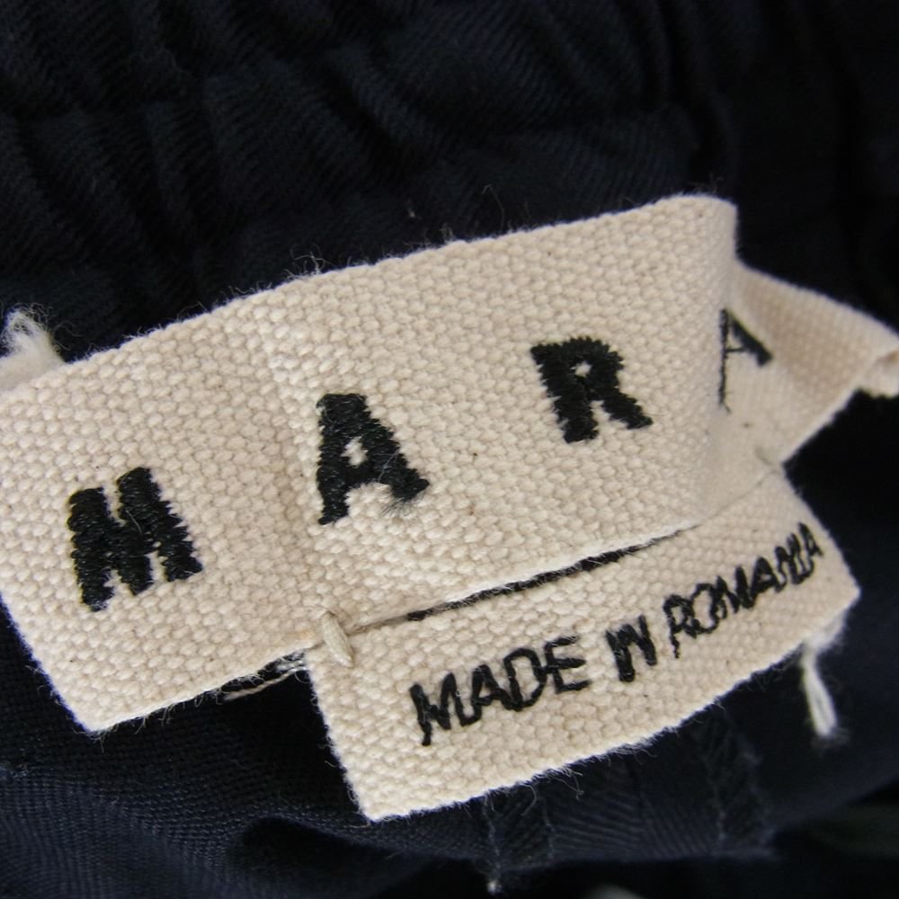 MARNI マルニ PUMU0017A0 S49734 シャーリング 1P テーパード スラックスパンツ ネイビー系 46【中古】