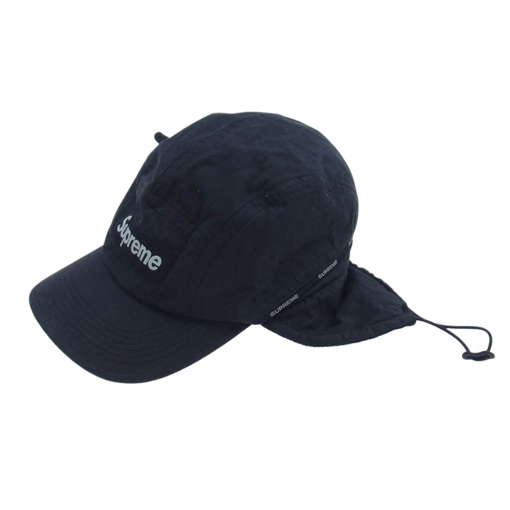 Supreme シュプリーム 22AW Packable Earflap パッカブル イヤーフラップ キャンプ キャップ 帽子 ボックスロゴ ブラック ブラック系【中古】