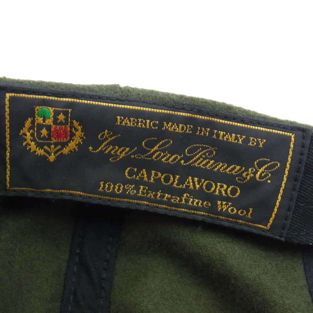 Supreme シュプリーム 21SS Loro Piana ロロピアーナ Pigment Print S Logo 6-Panel ピグメント S LOGO ロゴ 刺繍 キャップ 帽子 カーキ カーキ系【中古】