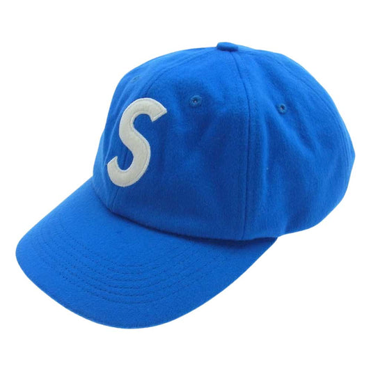 Supreme シュプリーム 21SS Loro Piana ロロピアーナ Pigment Print S Logo 6-Panel ピグメント S LOGO ロゴ 刺繍 キャップ 帽子 ブルー ブルー系【中古】