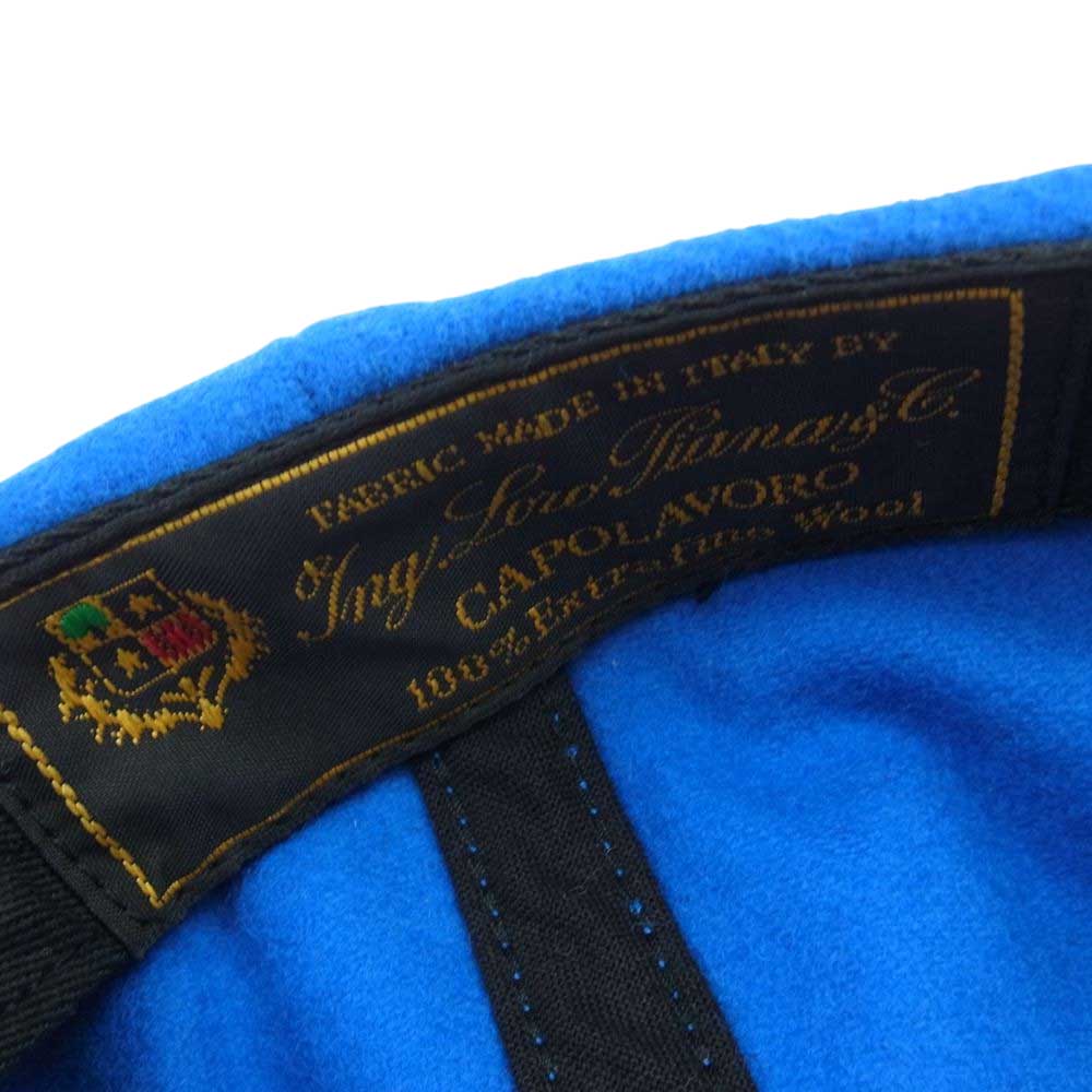 Supreme シュプリーム 21SS Loro Piana ロロピアーナ Pigment Print S Logo 6-Panel ピグメント S LOGO ロゴ 刺繍 キャップ 帽子 ブルー ブルー系【中古】