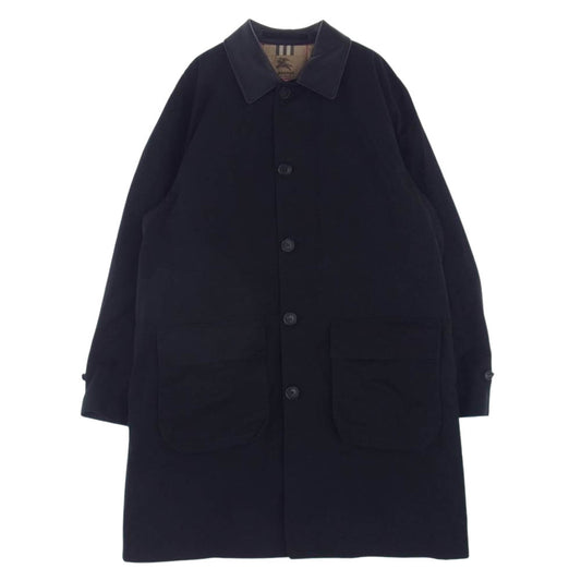 Supreme シュプリーム 22SS × Burberry バーバリー Leather Collar Trench レザー カラー トレンチ コート ブラック ブラック系 L【中古】