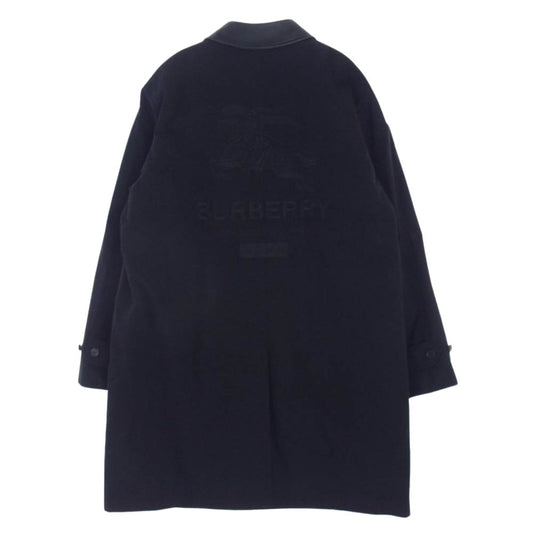 Supreme シュプリーム 22SS × Burberry バーバリー Leather Collar Trench レザー カラー トレンチ コート ブラック ブラック系 L【中古】