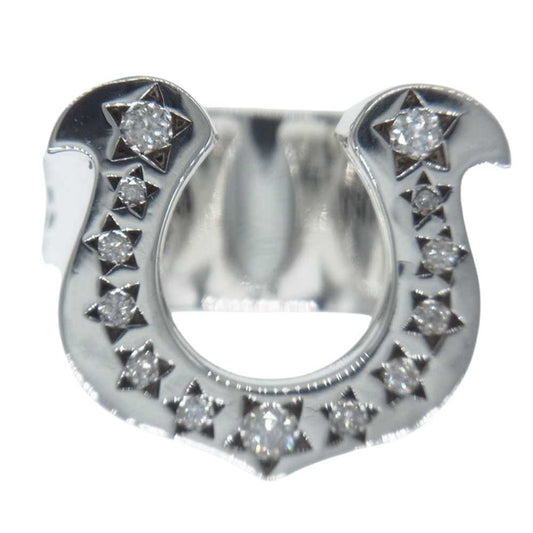 TENDERLOIN テンダーロイン 【新品仕上げ済み】T-H.S RING SILVER STONE ホースシューリング シルバー ダイヤ リング シルバー系 10号【極上美品】【中古】