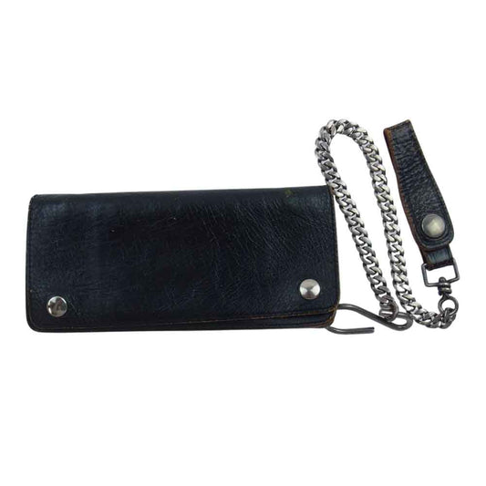 TENDERLOIN テンダーロイン T-WALLET HORSE HIDE ウォレット T-WALLET CHAIN ウォレットチェーン セット　 ブラック系【中古】
