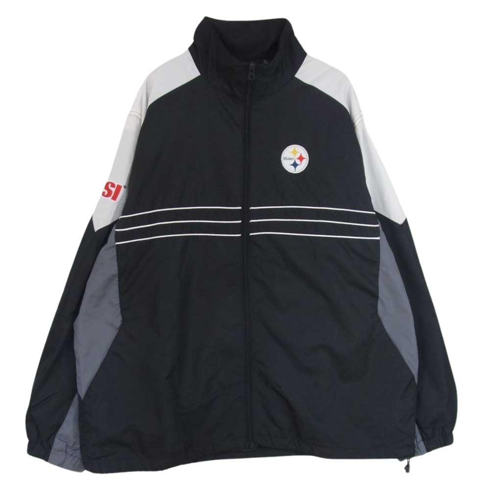 Reebok リーボック NFL ピッツバーグ ティーラーズ ナイロン ウインド ブレーカー ジャケット ブラック系 XL【中古】
