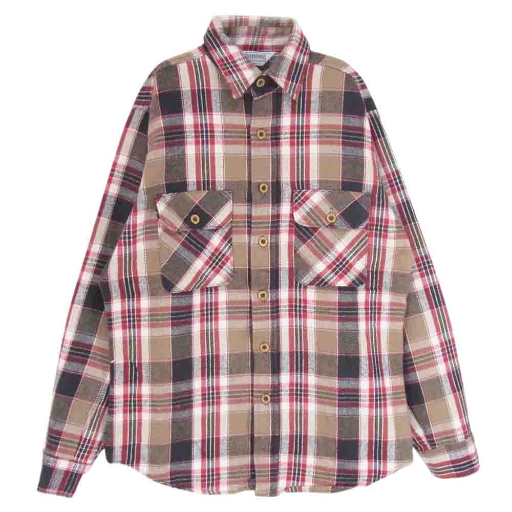 FIVE BROTHER ファイブブラザー USA製 チェック フランネル 長袖シャツ ブラウン系 M【中古】