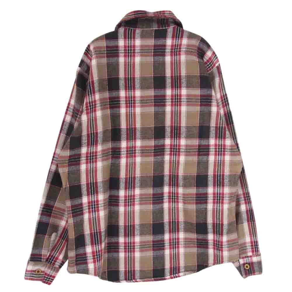 FIVE BROTHER ファイブブラザー USA製 チェック フランネル 長袖シャツ ブラウン系 M【中古】