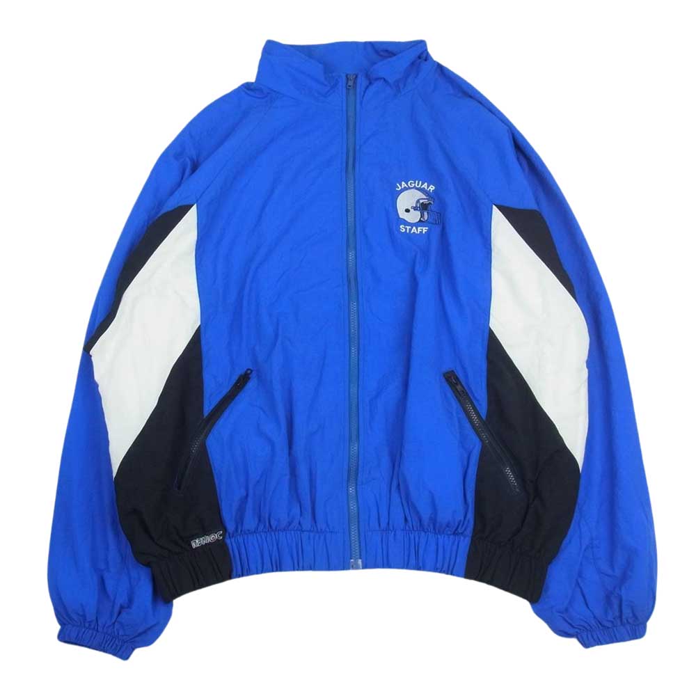 レノック 80's 80年代 ヘルメット 刺繍 ブルゾン トラックジャケット フルジップ  ブルー系 XXL【中古】