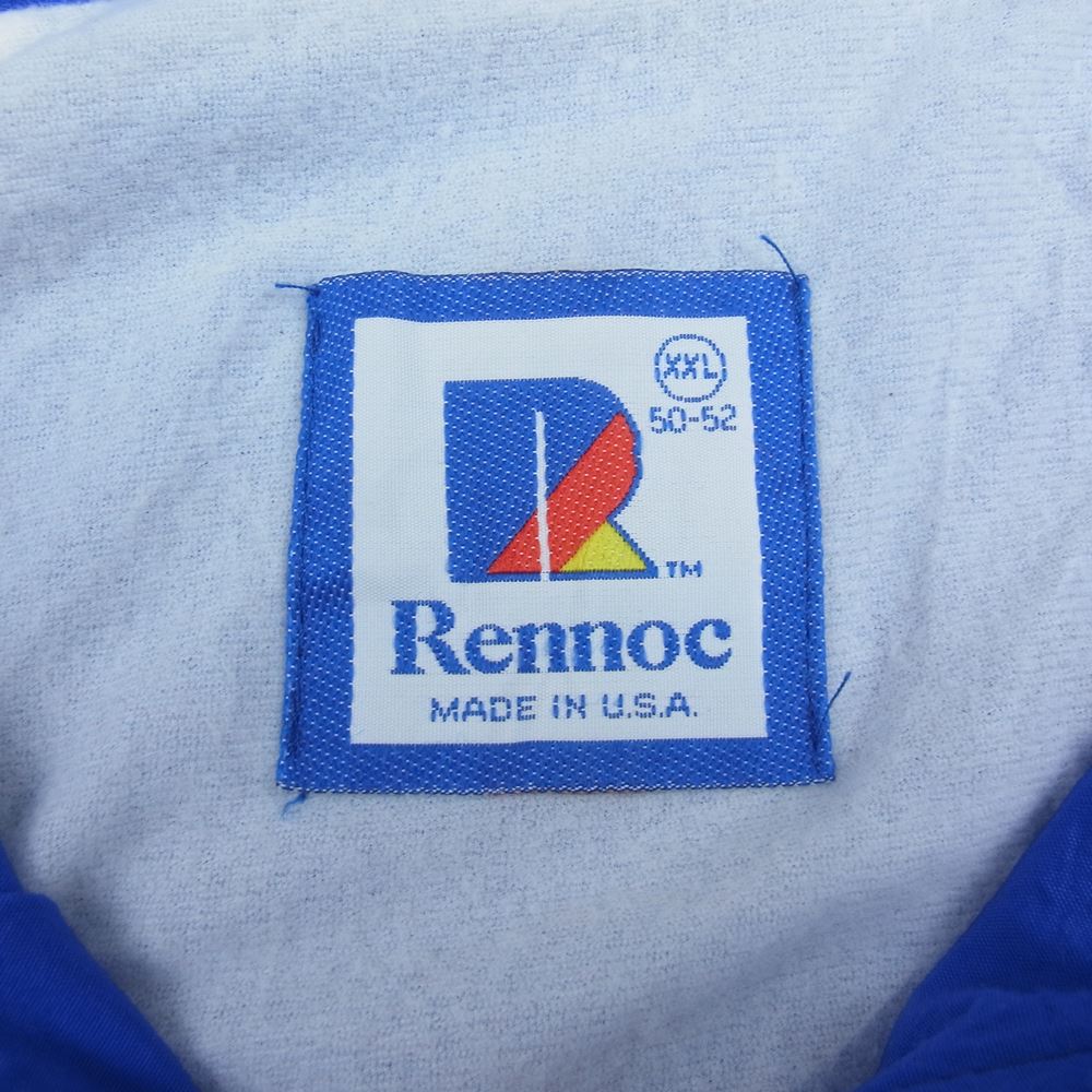 レノック 80's 80年代 ヘルメット 刺繍 ブルゾン トラックジャケット フルジップ  ブルー系 XXL【中古】