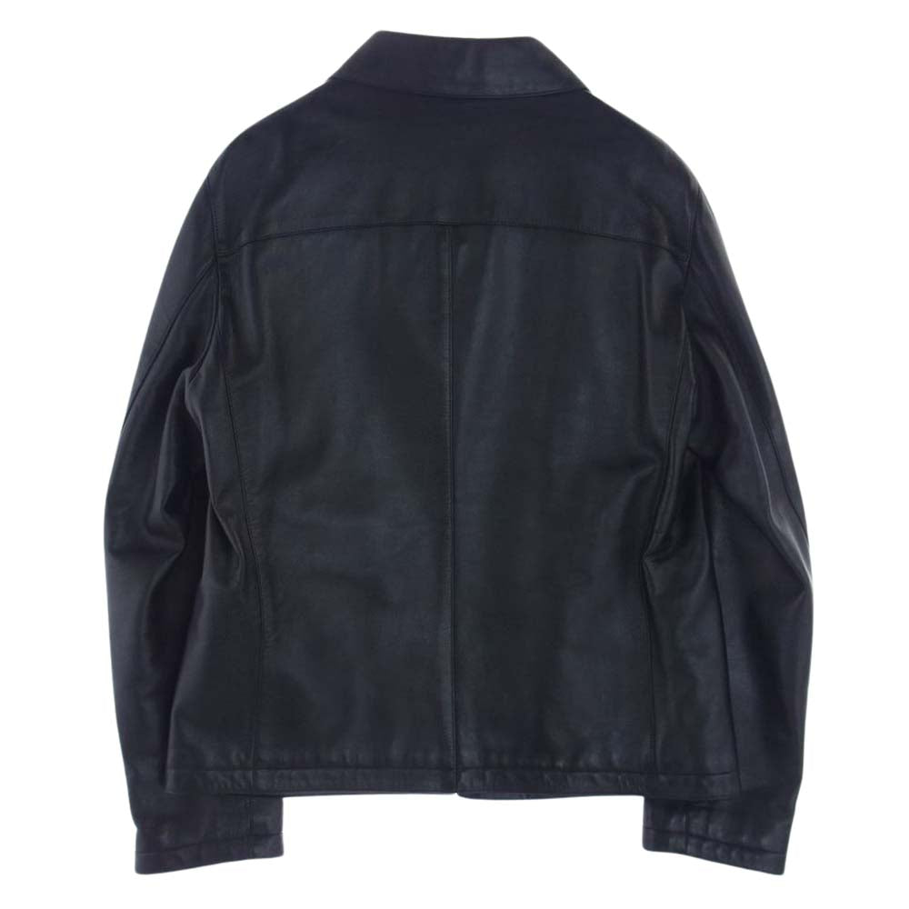 ストラネス ガブリエルストレーネ 国内正規品 イタリア製 ラムレザー シングル ライダースジャケット ブラック系 M【中古】