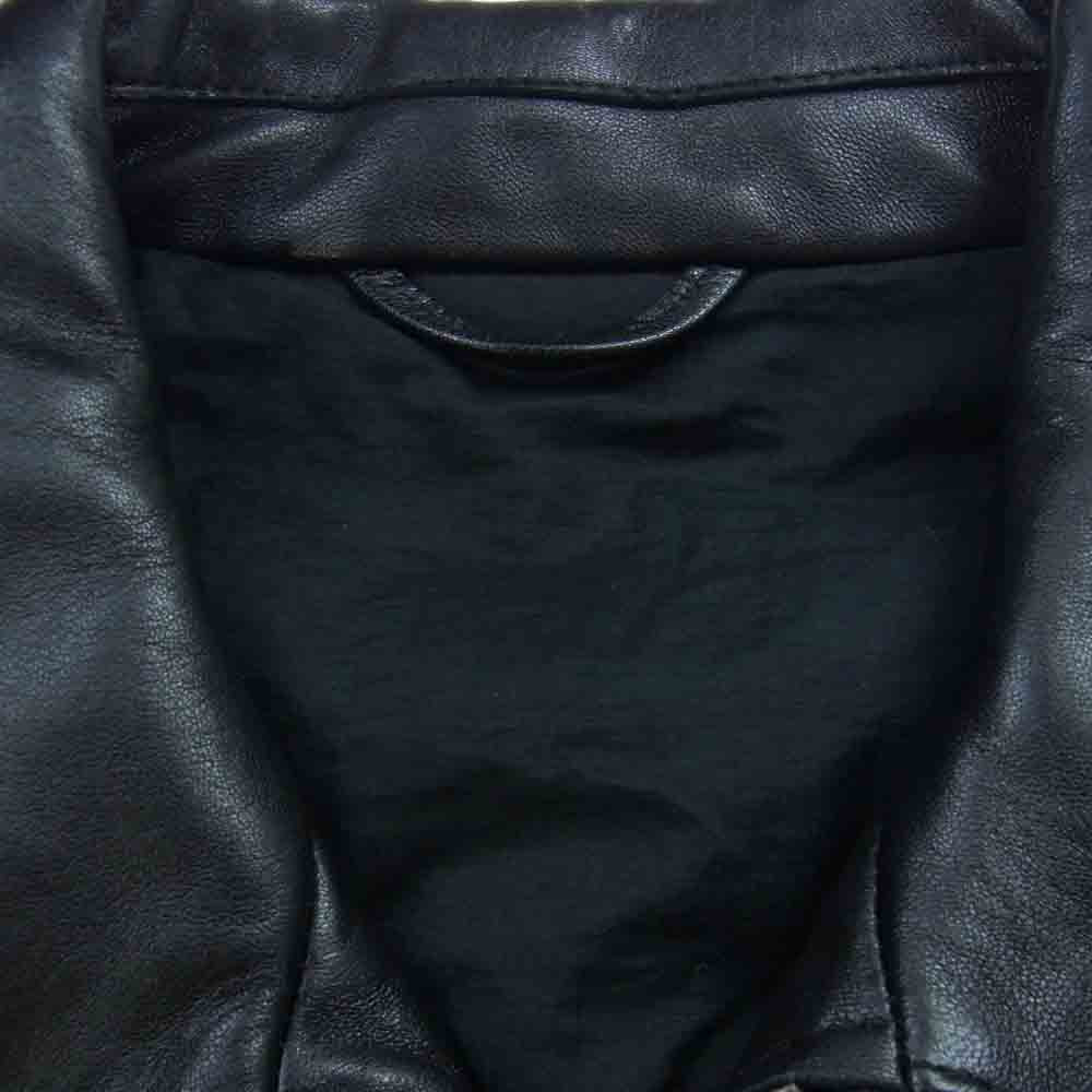 ストラネス ガブリエルストレーネ 国内正規品 イタリア製 ラムレザー シングル ライダースジャケット ブラック系 M【中古】