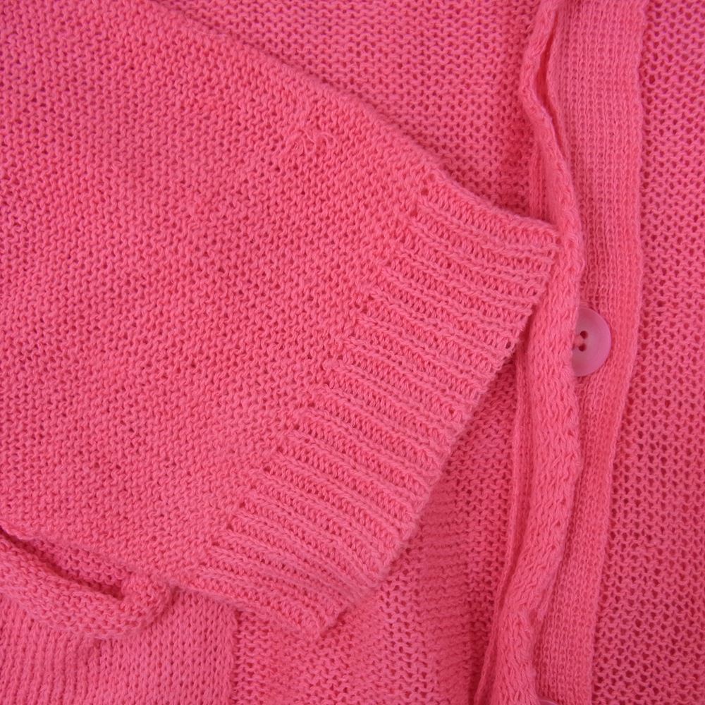 Yohji Yamamoto POUR HOMME ヨウジヤマモトプールオム HG-K86-087 ラペル デザイン ニット カーディガン ピンク系 3【中古】