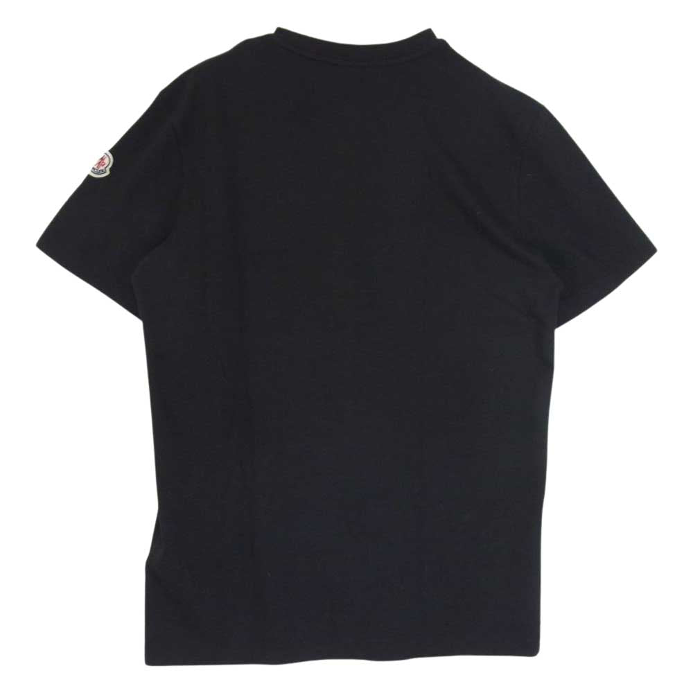 MONCLER モンクレール I2 091 8C00029 8390T SS T-SHIRT モノグラム ポケット Tシャツ ウォッシュ加工 ブラック系 S【新古品】【未使用】【中古】