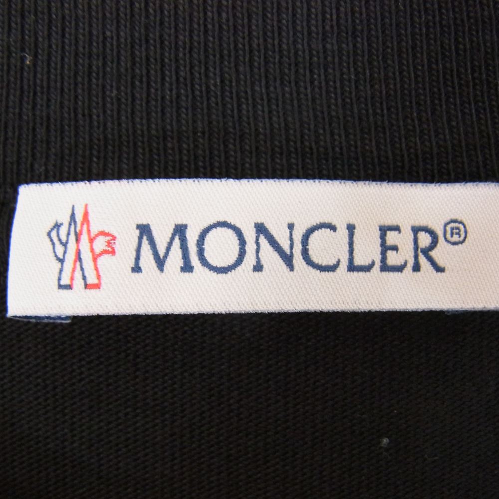MONCLER モンクレール I2 091 8C00029 8390T SS T-SHIRT モノグラム ポケット Tシャツ ウォッシュ加工 ブラック系 S【新古品】【未使用】【中古】