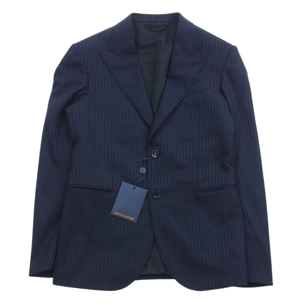 LOUIS VUITTON ルイ・ヴィトン VCCM03 セットアップ ストライプ スーツ パンツ スラックス ネイビー系 44【新古品】【未使用】【中古】