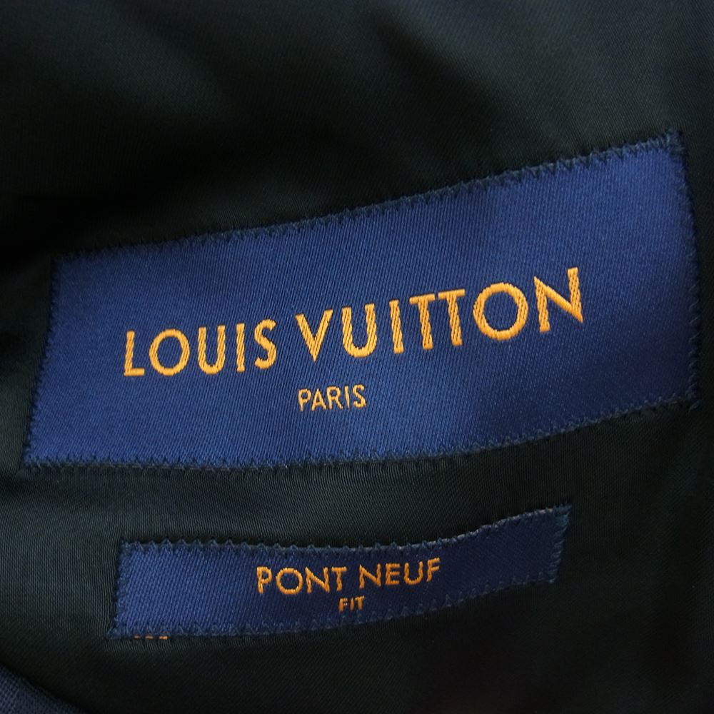 LOUIS VUITTON ルイ・ヴィトン VCCM03 セットアップ ストライプ スーツ パンツ スラックス ネイビー系 44【新古品】【未使用】【中古】