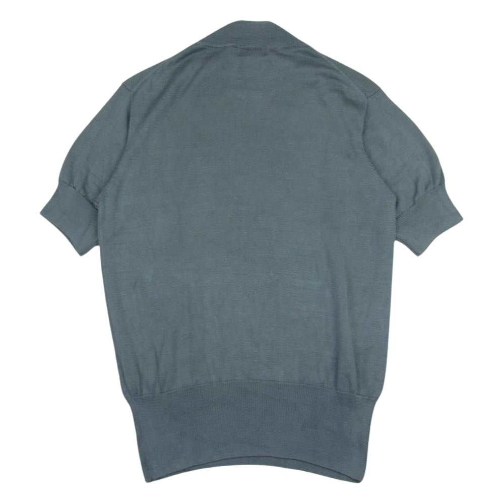レンコントラント シルク 100％ 半袖 ニット 絹  グレー系 S【中古】