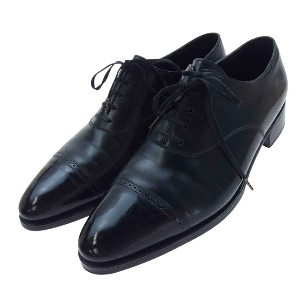 John Lobb ジョンロブ PHILIPII フィリップ2 OXFORD オックスフォード 1000ラスト パンチドキャップトウ ドレス シューズ ブラック系 8E【中古】