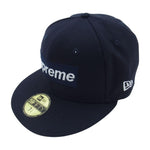 Supreme シュプリーム 20AW ×  New Era ニューエラ World Famous Box Logo Navy ワールド フェイマス ボックス ロゴ キャップ 帽子 ブラック系 57.7cm【美品】【中古】