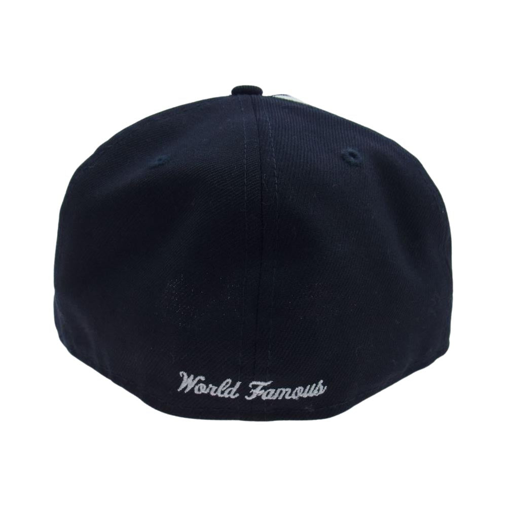 Supreme シュプリーム 20AW ×  New Era ニューエラ World Famous Box Logo Navy ワールド フェイマス ボックス ロゴ キャップ 帽子 ブラック系 57.7cm【美品】【中古】