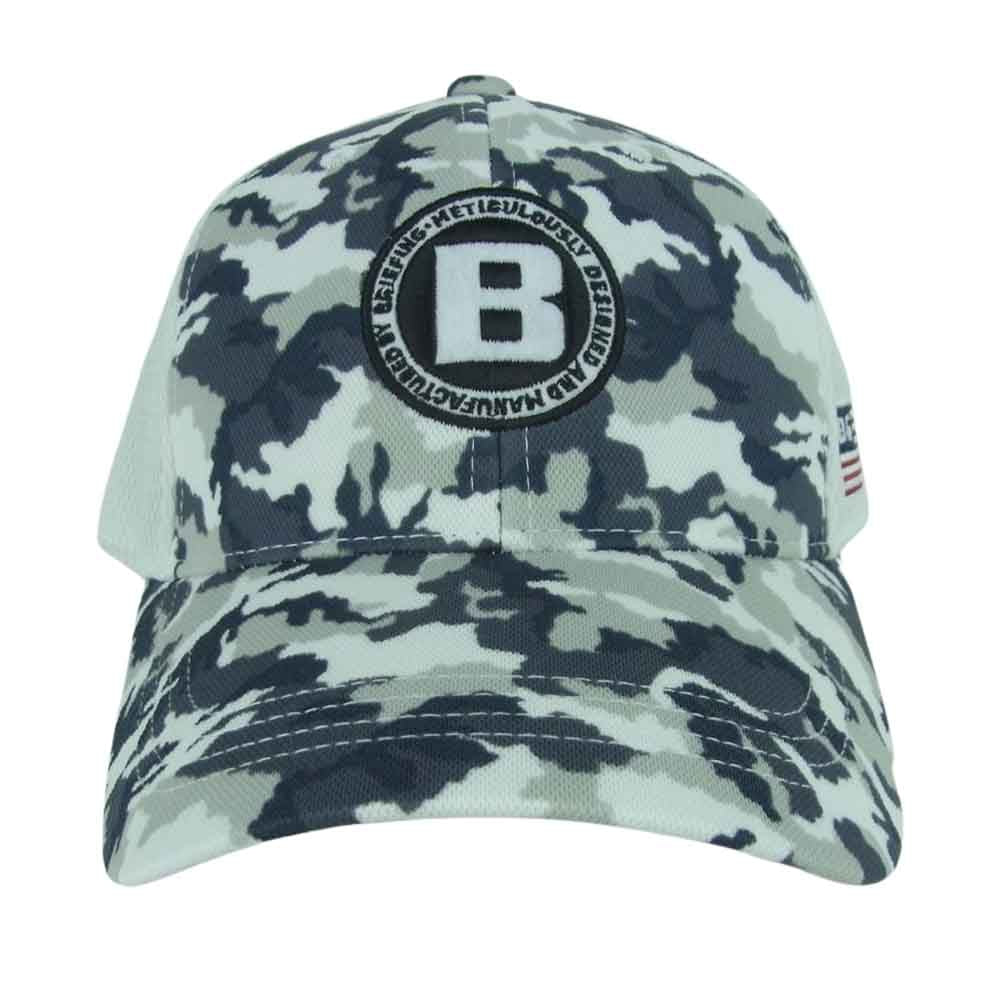 BRIEFING ブリーフィング BRG233M68 MENS CAMO PRINT MESH CAP カモ メッシュ キャップ 帽子 ホワイト系 FREE【新古品】【未使用】【中古】