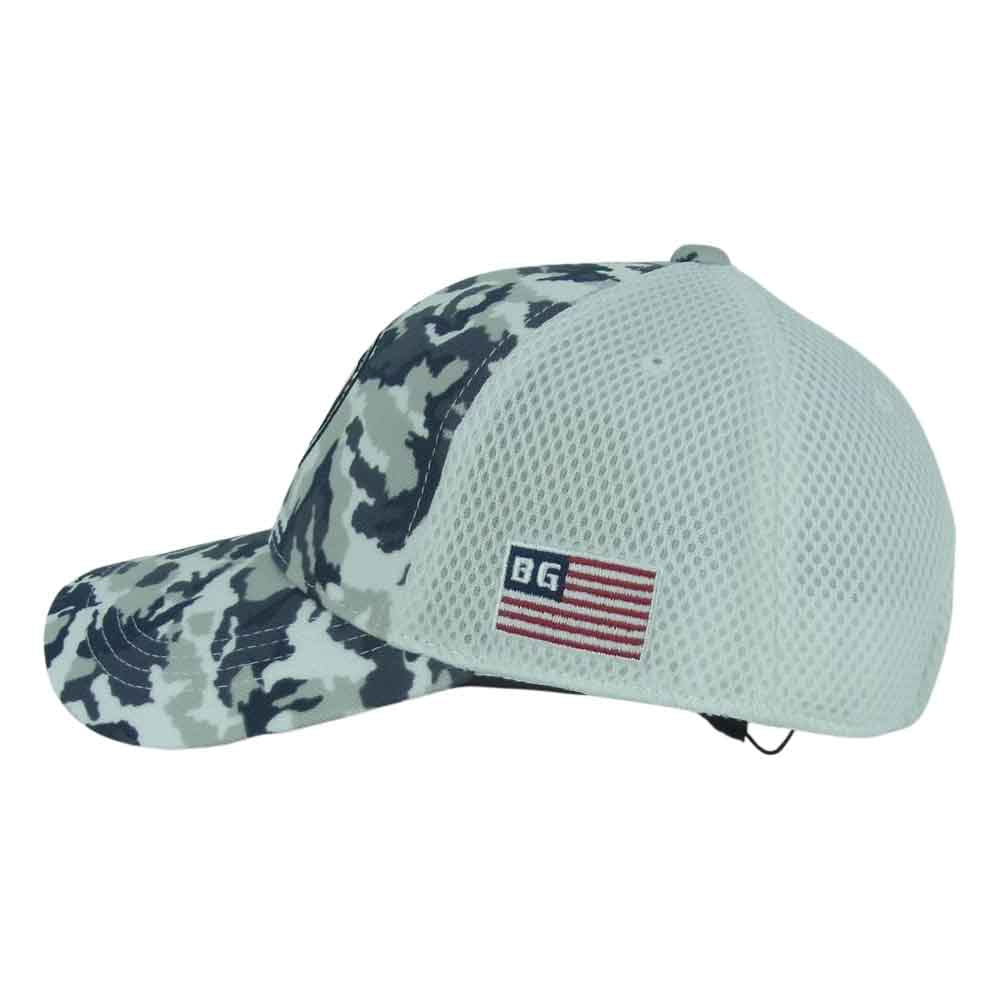 BRIEFING ブリーフィング BRG233M68 MENS CAMO PRINT MESH CAP カモ メッシュ キャップ 帽子 ホワイト系 FREE【新古品】【未使用】【中古】
