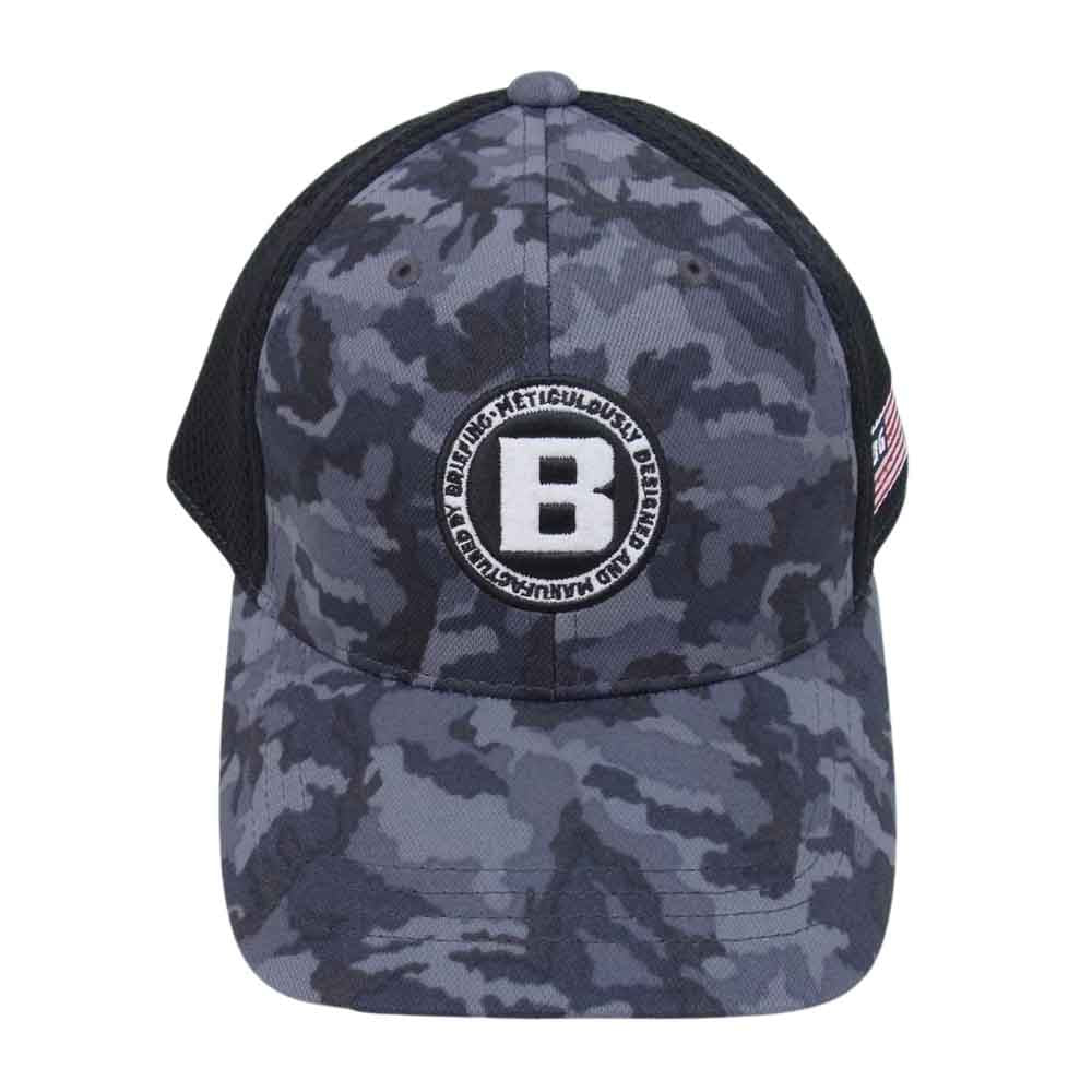 BRIEFING ブリーフィング BRG233M68 MENS CAMO PRINT MESH CAP カモ メッシュ キャップ 帽子 ブラック系 FREE【新古品】【未使用】【中古】