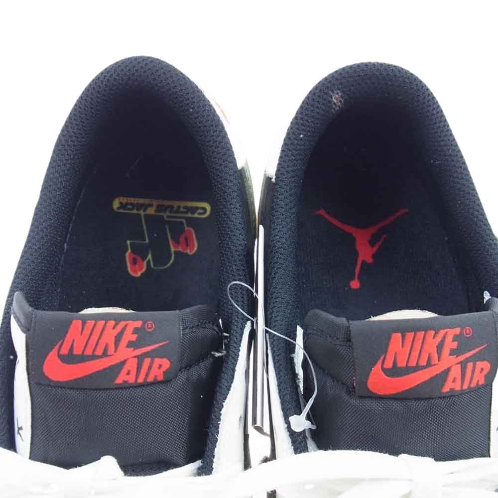 NIKE AIR JORDAN ナイキ ジョーダン DZ4137-106 × Travis Scott トラヴィススコット WMNS Air Jordan 1 Low OG Medium Olive ウィメンズ エアジョーダン ロー ミディアム オリーブ スニーカー ブラック系 ホワイト系 27cm【新古品】【未使用】【中古】