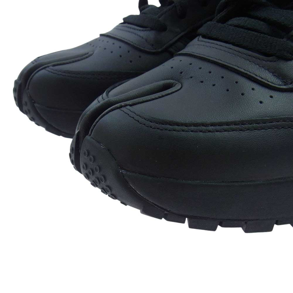 MAISON MARGIELA メゾンマルジェラ GY0244 × Reebok リーボック Classic Leather DQ Shoes クラシックレザー シューズ 足袋 タビ スニーカー ブラック ブラック系 28cm【新古品】【未使用】【中古】