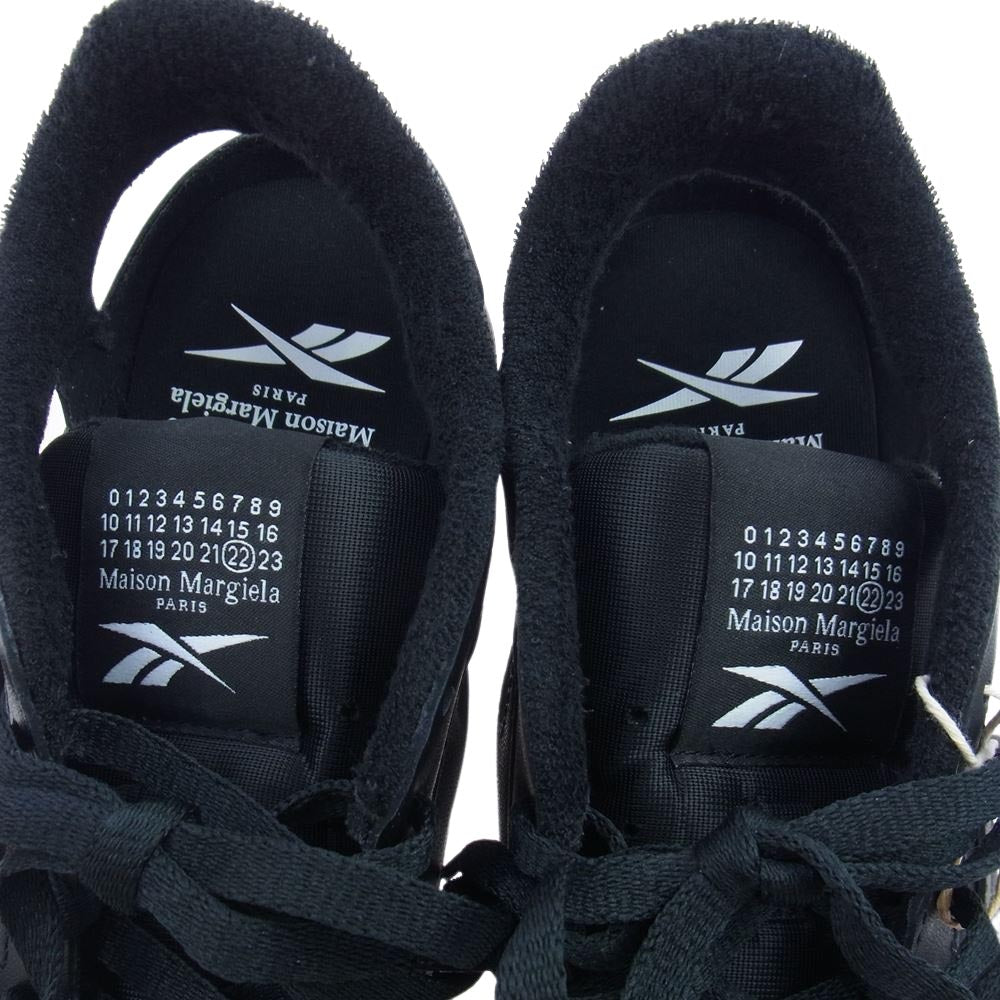 MAISON MARGIELA メゾンマルジェラ GY0244 × Reebok リーボック Classic Leather DQ Shoes クラシックレザー シューズ 足袋 タビ スニーカー ブラック ブラック系 28cm【新古品】【未使用】【中古】