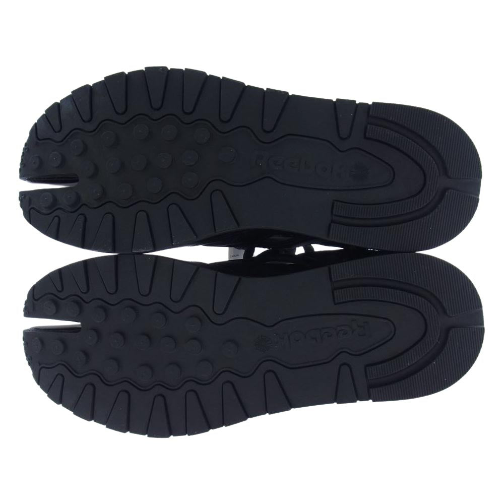 MAISON MARGIELA メゾンマルジェラ GY0244 × Reebok リーボック Classic Leather DQ Shoes クラシックレザー シューズ 足袋 タビ スニーカー ブラック ブラック系 28cm【新古品】【未使用】【中古】