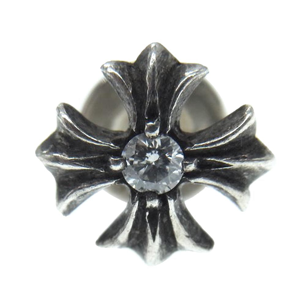 CHROME HEARTS クロムハーツ（原本無） No2 CH PLS CHプラス スタッド ピアス 1ダイヤ シルバー系【中古】
