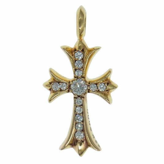 CHROME HEARTS クロムハーツ（原本無） 22K TNY CRSF P DMND タイニーファット クロス パヴェダイヤ ペンダントトップ ゴールド系【中古】