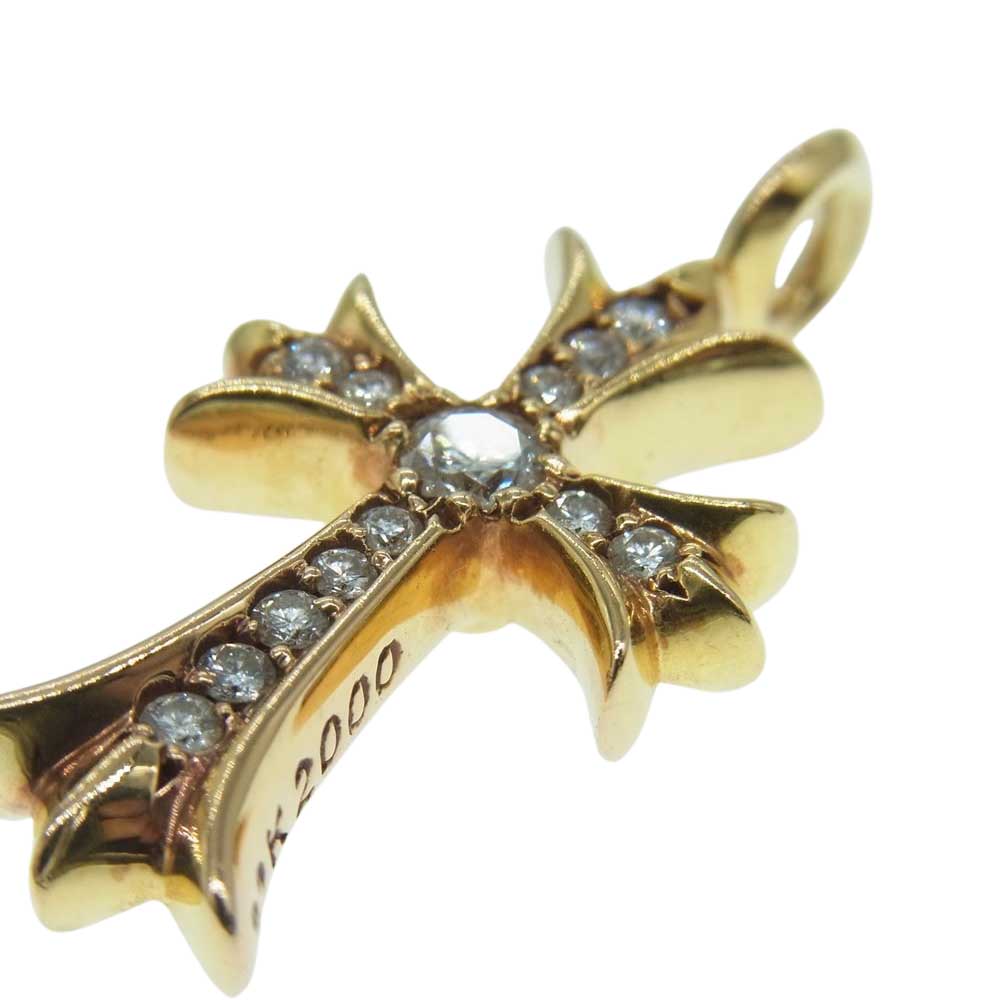 CHROME HEARTS クロムハーツ（原本無） 22K TNY CRSF P DMND タイニーファット クロス パヴェダイヤ ペンダントトップ ゴールド系【中古】