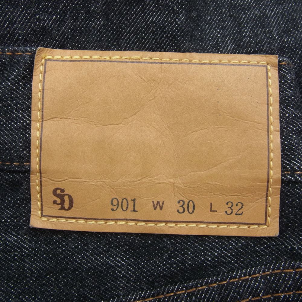 STANDARD CALIFORNIA スタンダードカリフォルニア Lot 901 One Wash ブラック デニム パンツ インディゴブルー系 30【中古】