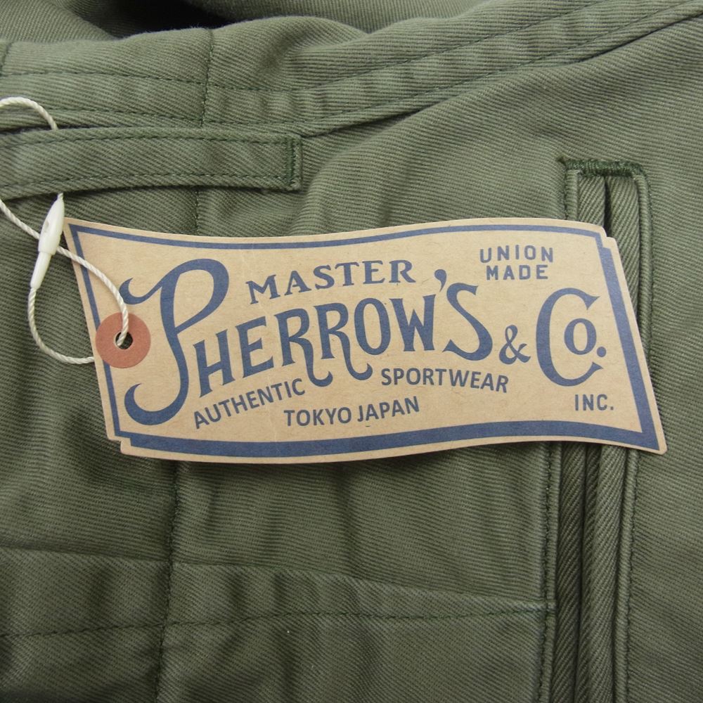 Pherrow's フェローズ M-41 チノパン アーミー トラウザーズ ミリタリー パンツ カーキ系 31【新古品】【未使用】【中古】