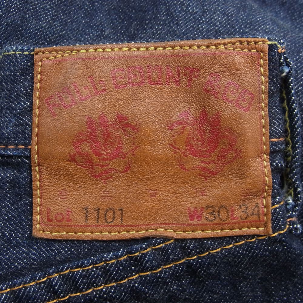 FULLCOUNT フルカウント 1101 13.7oz ストレート デニム パンツ インディゴブルー系 30【中古】