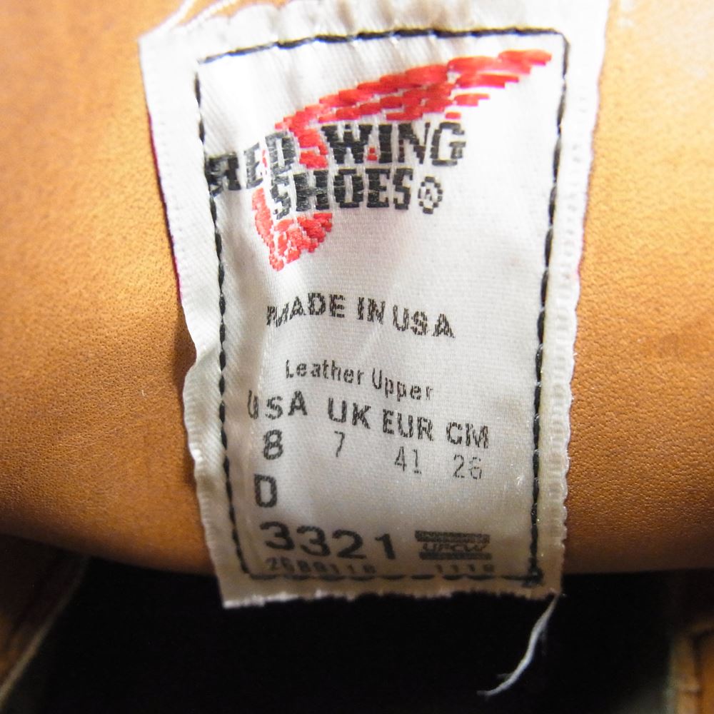 RED WING レッドウィング 3321 WEEKENDER CHUKKA ウィークエンダー チャッカ ブーツ ブラウン系 26cm【中古】