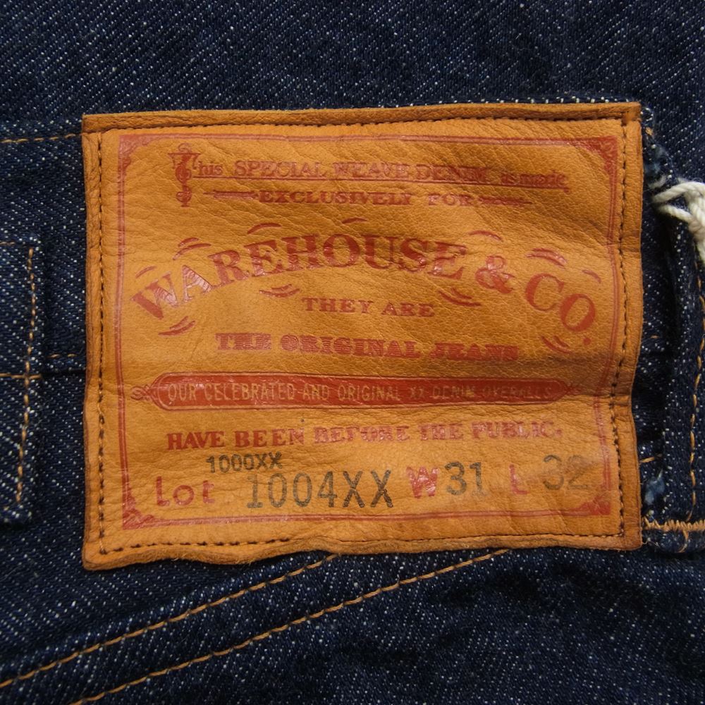 WAREHOUSE ウエアハウス Lot 1004XX (1000XX)  DEAD STOCK BLUE 1936 MODEL デニム パンツ インディゴブルー系 31【美品】【中古】