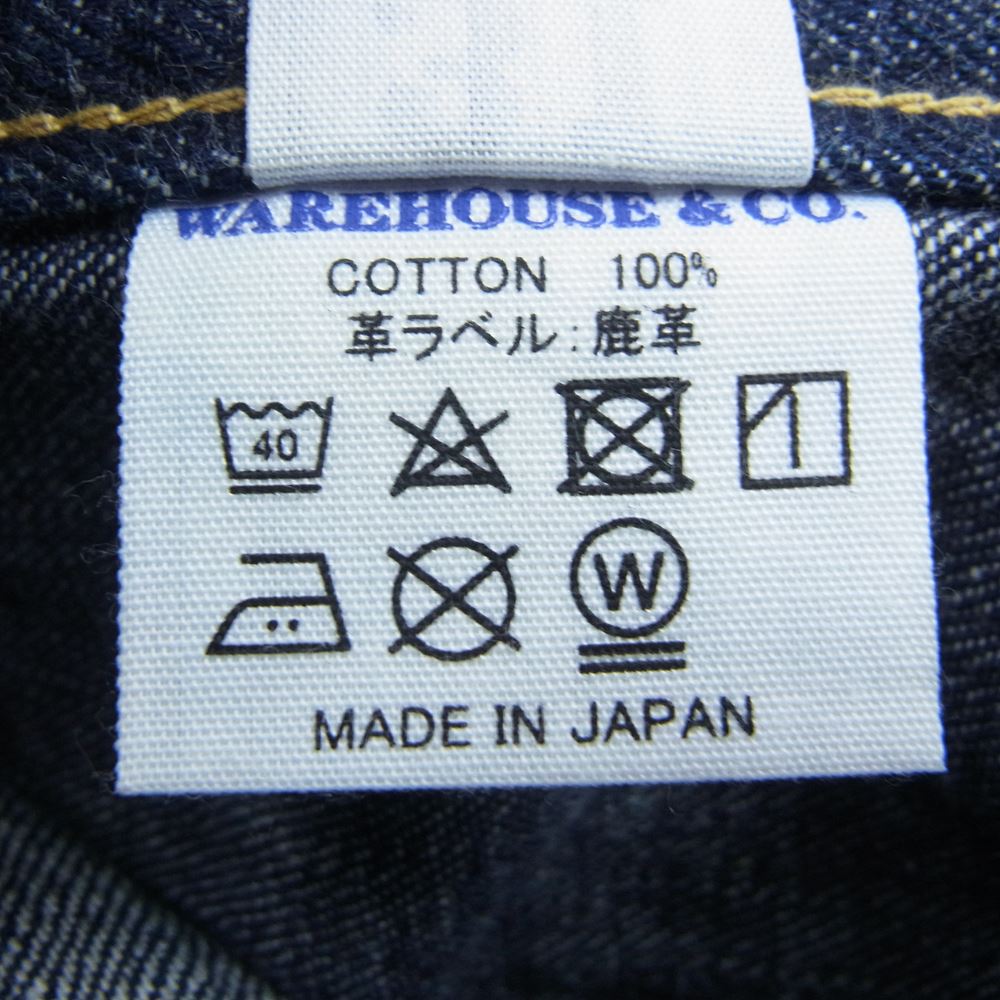 WAREHOUSE ウエアハウス Lot S1003XX (1000XX) 1942 MODEL 大戦 レッドペンキプリントステッチ 酸化 デニム パンツ インディゴブルー系 31【中古】