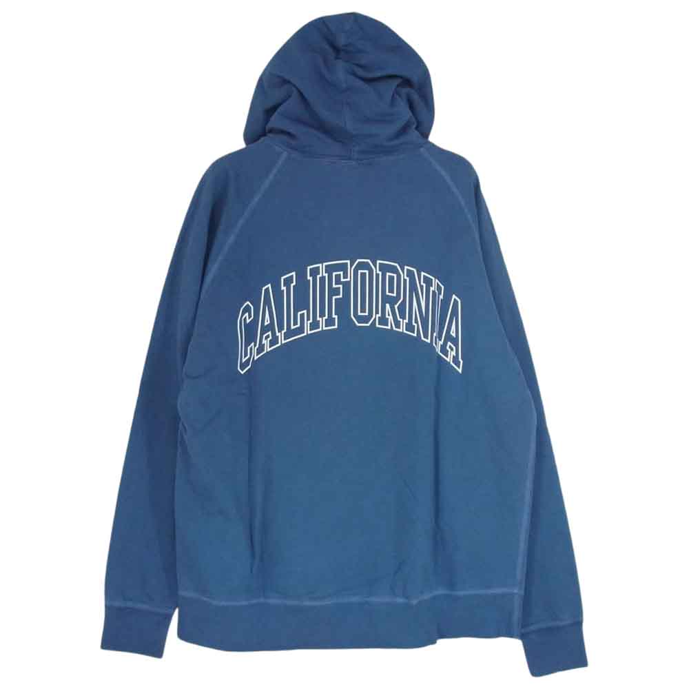 STANDARD CALIFORNIA スタンダードカリフォルニア Pima Cotton Hood Sweat ピマコットン フード ロゴ スウェット パーカー ネイビー系 M【極上美品】【中古】