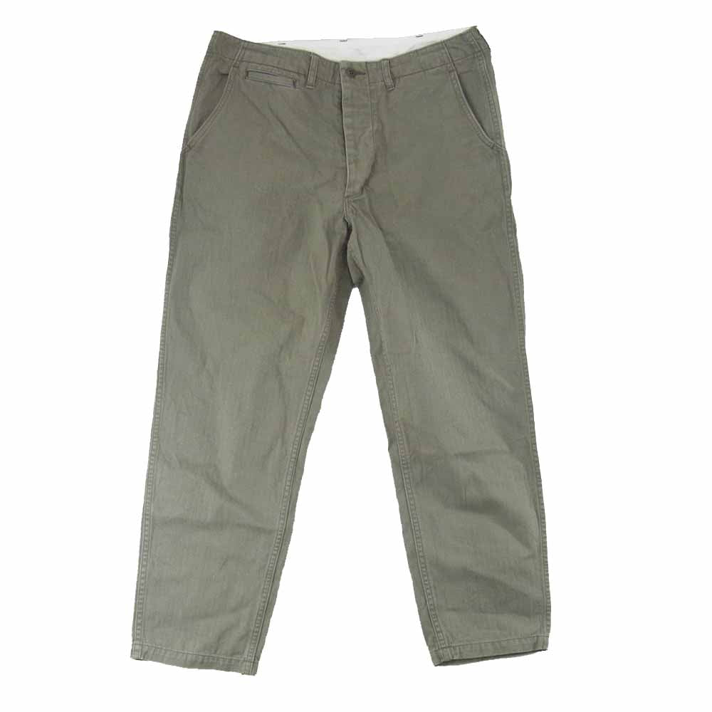 STANDARD CALIFORNIA スタンダードカリフォルニア Herringbone Pants WT ヘリンボーン ミリタリー パンツ オリーブ  カーキ系 32【極上美品】【中古】